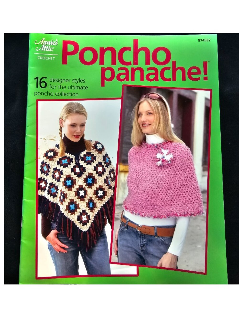 Vintage Anne's Attic Crochet Poncho Panache 874532 Patterns